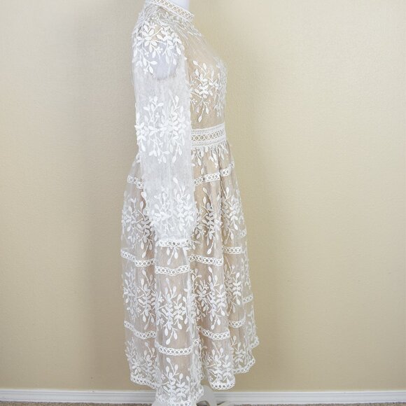 Ivy City Co. Sicily Midi Lace Crochet Dress NEW 8 - Picture 10 of 12